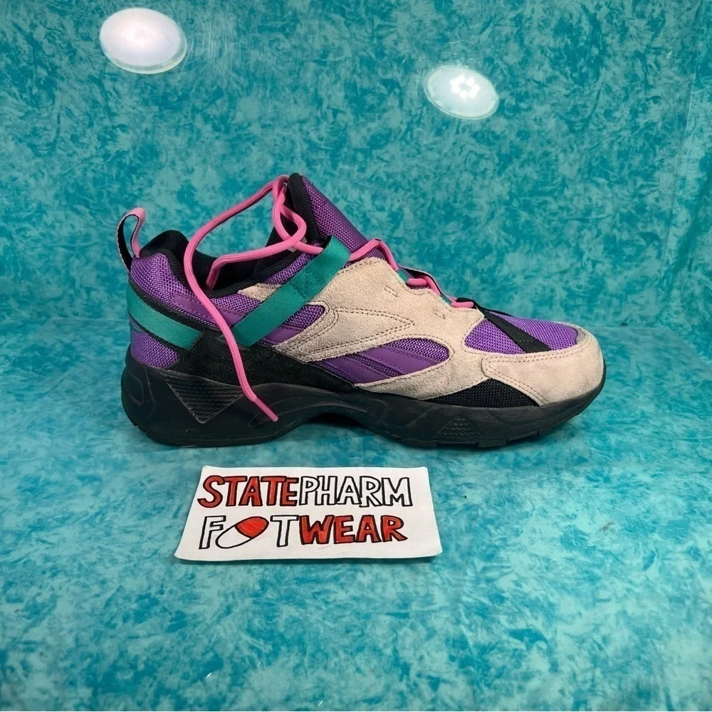 Reebok Aztrek 96 Adventure Beige Purple Men’s Low Top Retro Athletic Shoes Size
